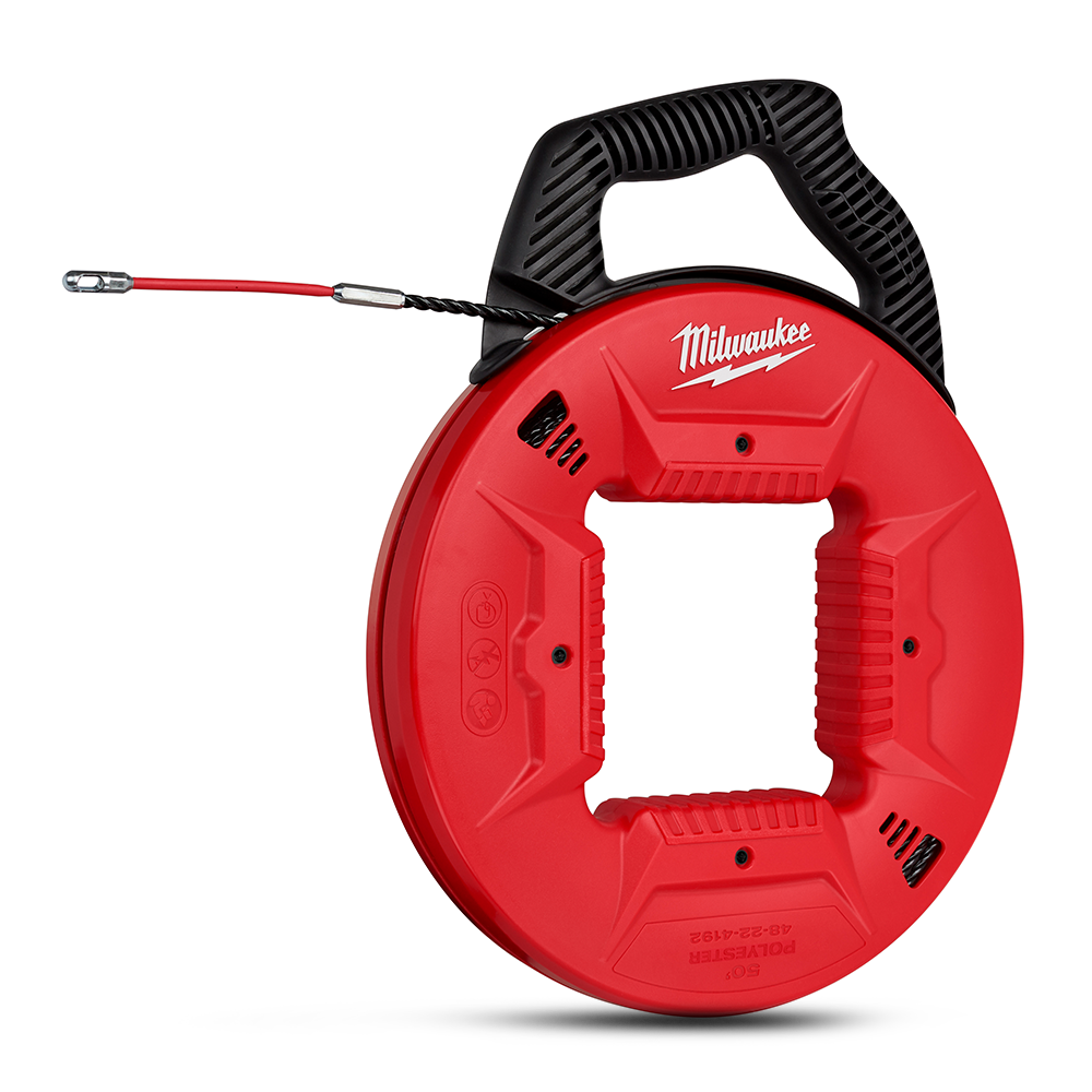 Milwaukee 48224192 15m 50ft Polyester Fish Tape Metal Leader