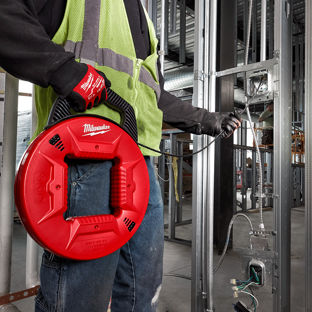 Milwaukee 48224195 30mm 100ft Polyester Fish Tape Metal Leader