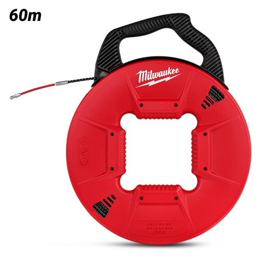 Milwaukee 48224197 60m 200ft Polyester Fish Tape Metal Leader – image 2