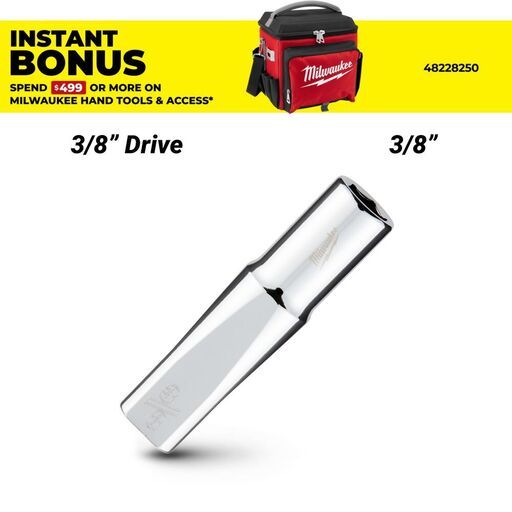 Milwaukee 45343750 3/8’’ Drive 3/8’ SAE 6-Point Deep Socket