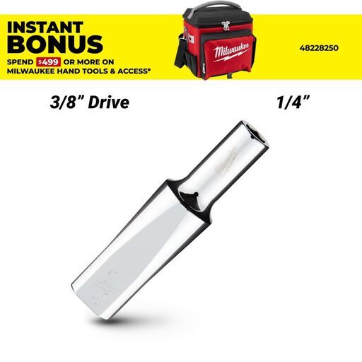 Milwaukee 45349073 3/8’’ Drive 1/4’’ SAE 6-Point Deep Socket