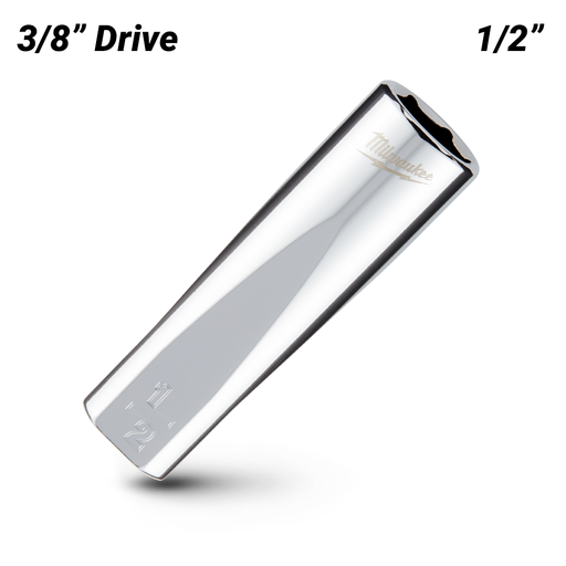 Milwaukee 45355000 3/8’’ Drive 1/2’’ SAE 6-Point Deep Socket – image 2