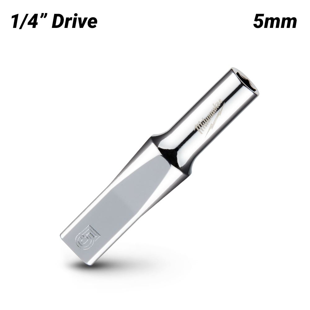 Milwaukee 45349042 1/4’’ Drive 5mm Metric 6-Point Deep Socket – image 2