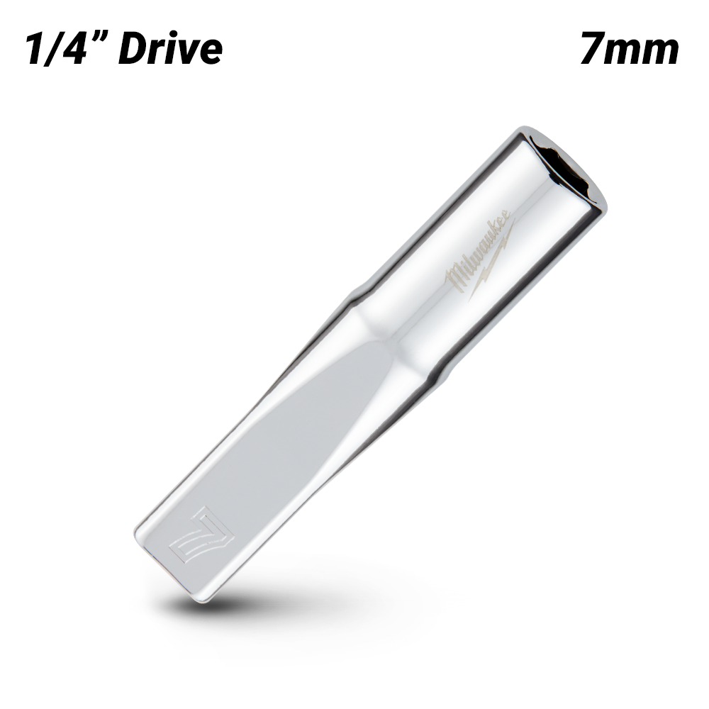 Milwaukee 45349045 1/4’’ Drive 7mm Metric 6-Point Deep Socket – image 2