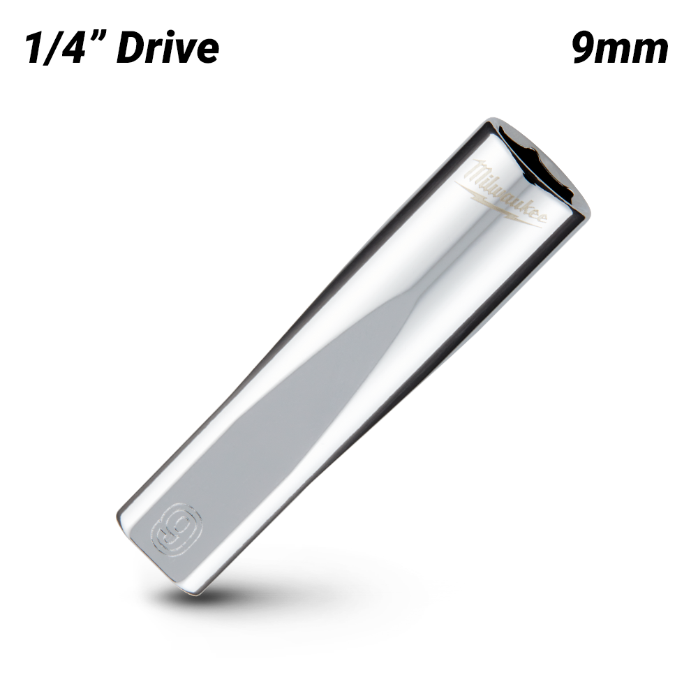 Milwaukee 45349047 1/4’’ Drive 9mm Metric 6-Point Deep Socket – image 2