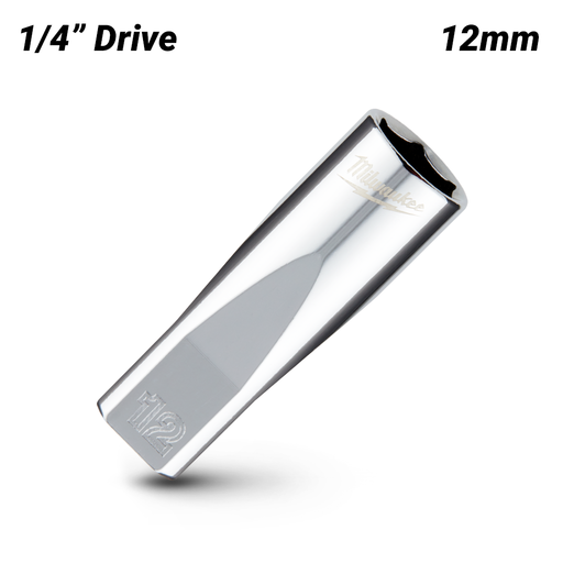 Milwaukee 45349050 1/4’’ Drive 12mm Metric 6-Point Deep Socket – image 2