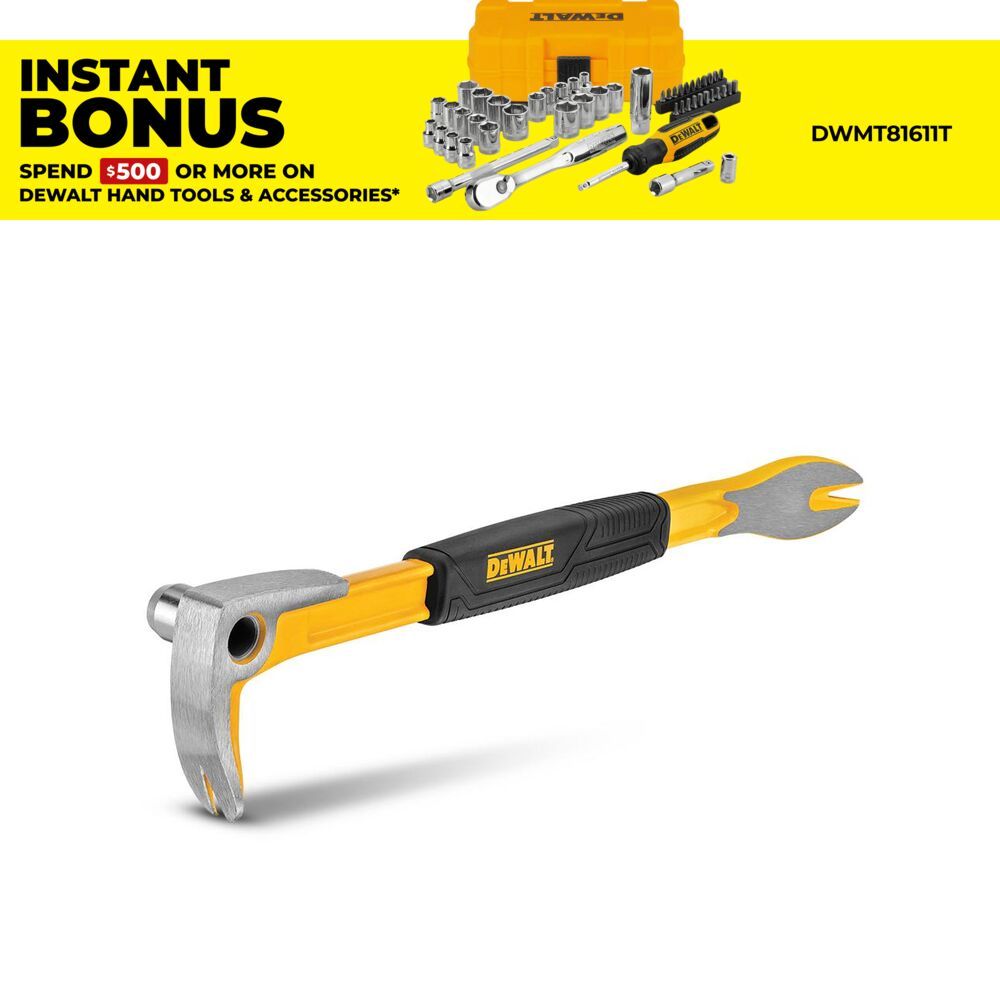 DeWalt DWHT55166 305mm (12")  Cushion Grip Claw Bar – image 1