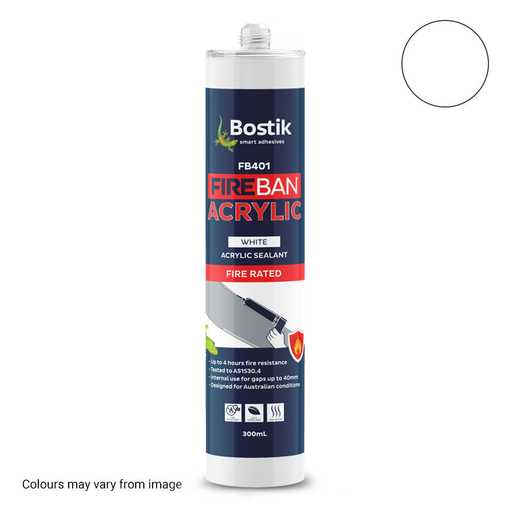 Bostik 30635325-20PK 20-Pack 300ml Fireban Acrylic Acrylic Sealant Cartridge - White – image 3