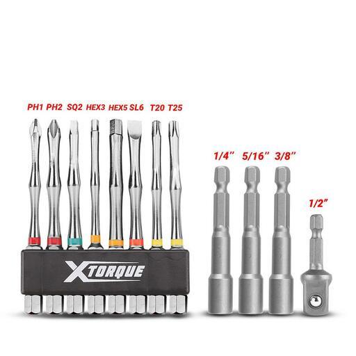 Xtorque XMS1275 12pce Multi Torsion Driver Bit Set – image 2