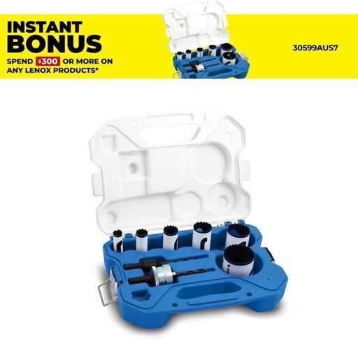 Lenox 30425AUST600E 8pce Electrician's Bi-Metal Hole Saw Set