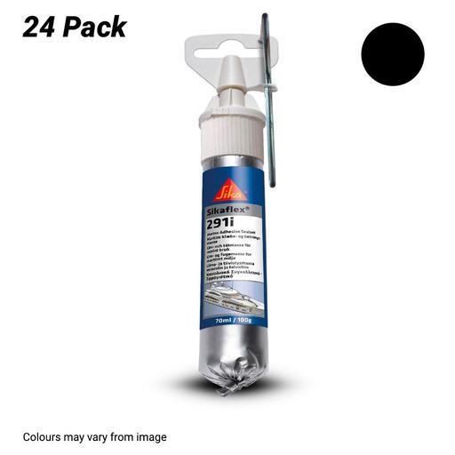 Sika 487382 24 Pack 100g Sikaflex 291i Marine Adhesive Sealant - Black
