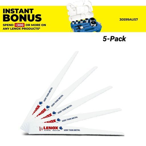 Lenox 20428432T 5-Pack 140 x 40 x 5mm 4" 32TPI Air Saw Blades