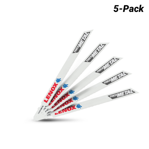 Lenox 1991591 5pk 175 x 60 x 7mm 5-1/2" 14TPI Medium Metal Cutting Jig Saw Blades – image 2