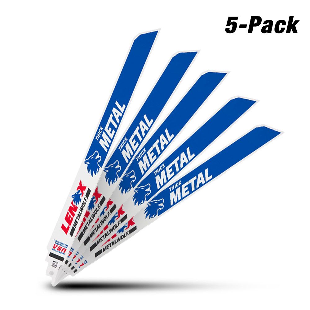Lenox 2018412114R 5-Pack 305 x 25 x 1.8mm 12" 14TPI LAZER Reciprocating Saw Blade – image 2