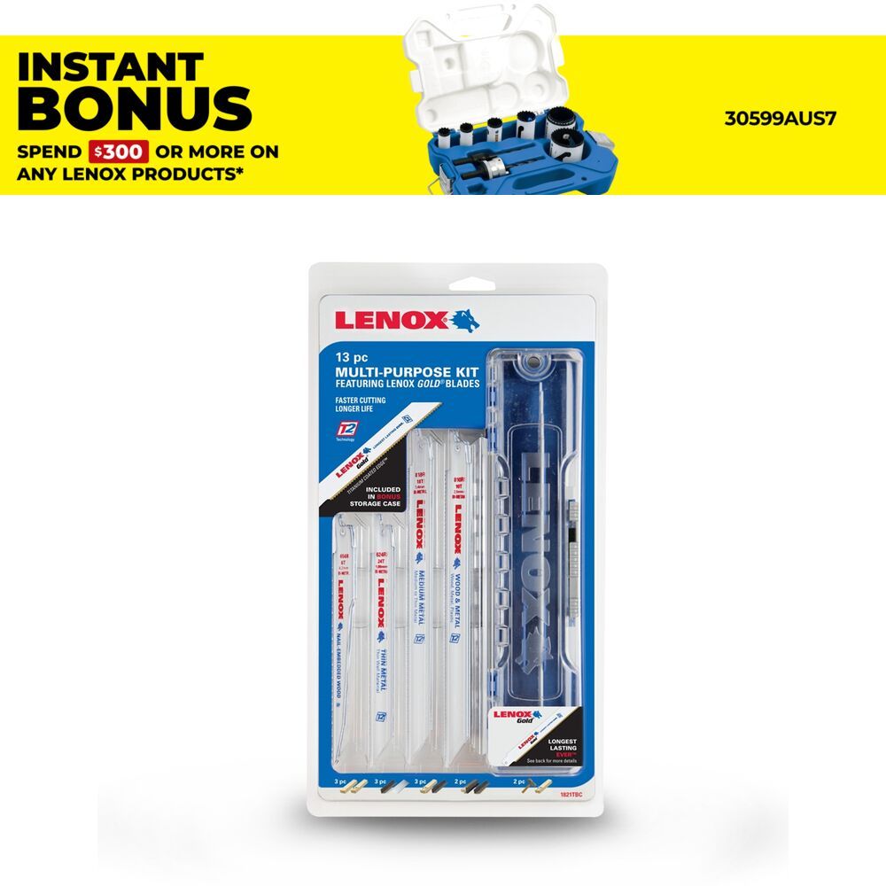 Lenox 1878161 13pc General Purpose Reciprocating Saw Blade Kit – image 1