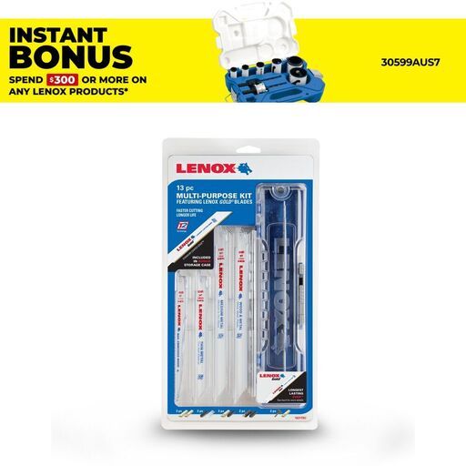 Lenox 1878161 13pc General Purpose Reciprocating Saw Blade Kit