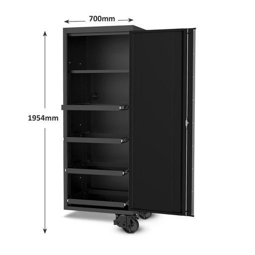 SP Tools SP44880 27" 4 Shelf Side Cabinet to Suit USA Sumo Series - Black/Chrome – image 2
