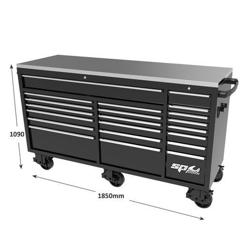 SP Tools SP44890 128" USA Sumo Series Complete Workstation - Black/Chrome – image 5