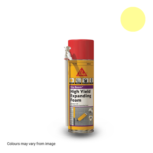 Sika 167290 500ml Boom Expanding Foam Aerosol Can Light Yellow