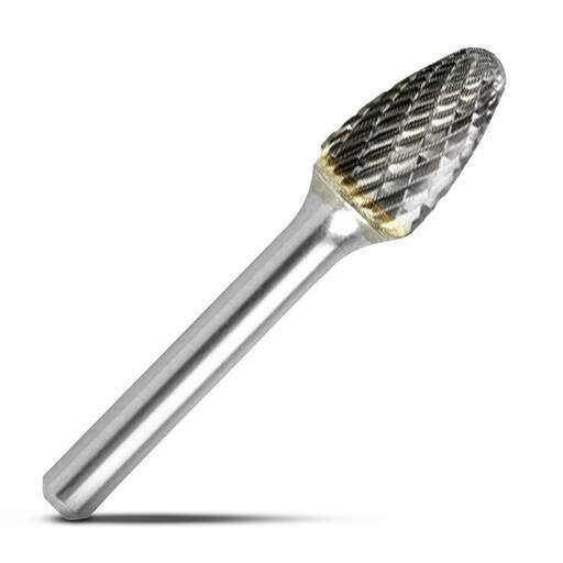 Bordo 6400-95092 3/8" x 3/4" 1/4" Shank Tungsten Carbide SF-3 Tree Radius Nose Double Cut Burr – image 2