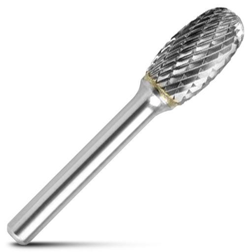 Bordo 6400-95161 3/8" x 5/8" 1/4" Shank Tungsten Carbide SE-3 Oval Shaped Double Cut Burr