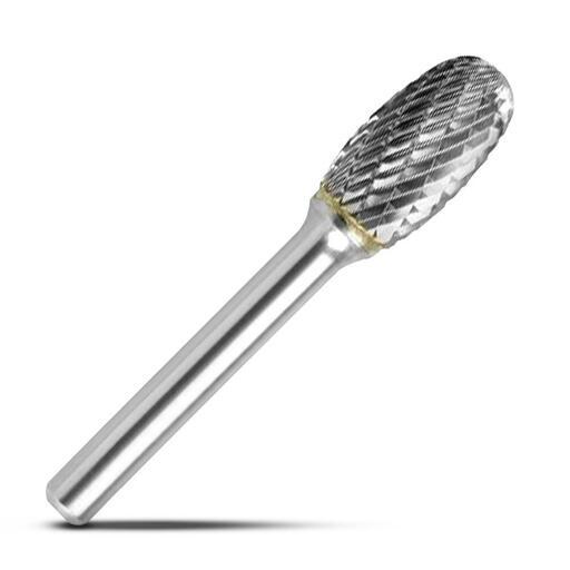 Bordo 6400-95164 1/2" x 7/8" 1/4" Shank Tungsten Carbide SE-5 Oval Shaped Double Cut Burr – image 2