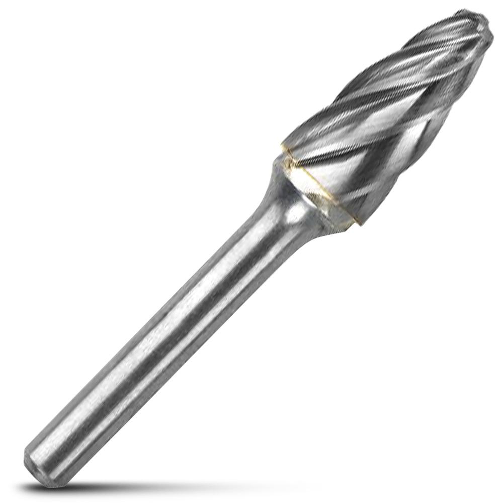 Bordo 6401-95297 3/8" x 3/4" 1/4" Shank Tungsten Carbide SF-3 Tree Radius Nose Non-Ferrous Cut Burr – image 1
