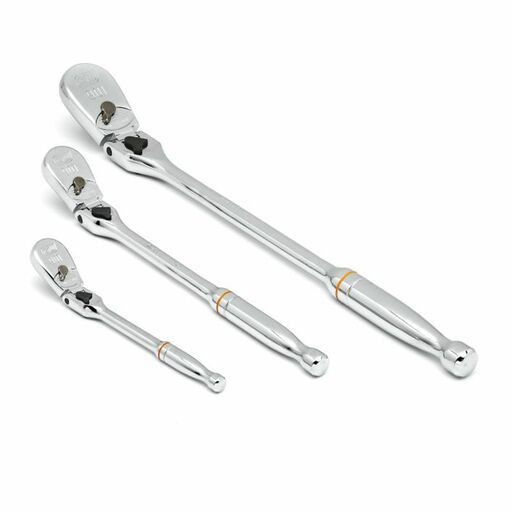 GEARWRENCH 81276T 3pce 1/4", 3/8", 1/2" Drive 90-Tooth Locking Flex Handle Ratchet Set – image 9