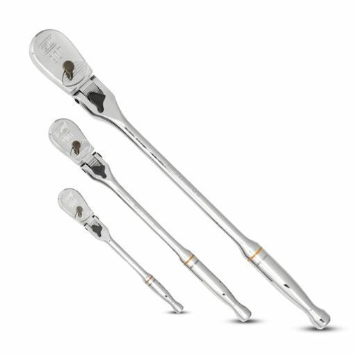 GEARWRENCH 81276T 3pce 1/4", 3/8", 1/2" Drive 90-Tooth Locking Flex Handle Ratchet Set – image 3