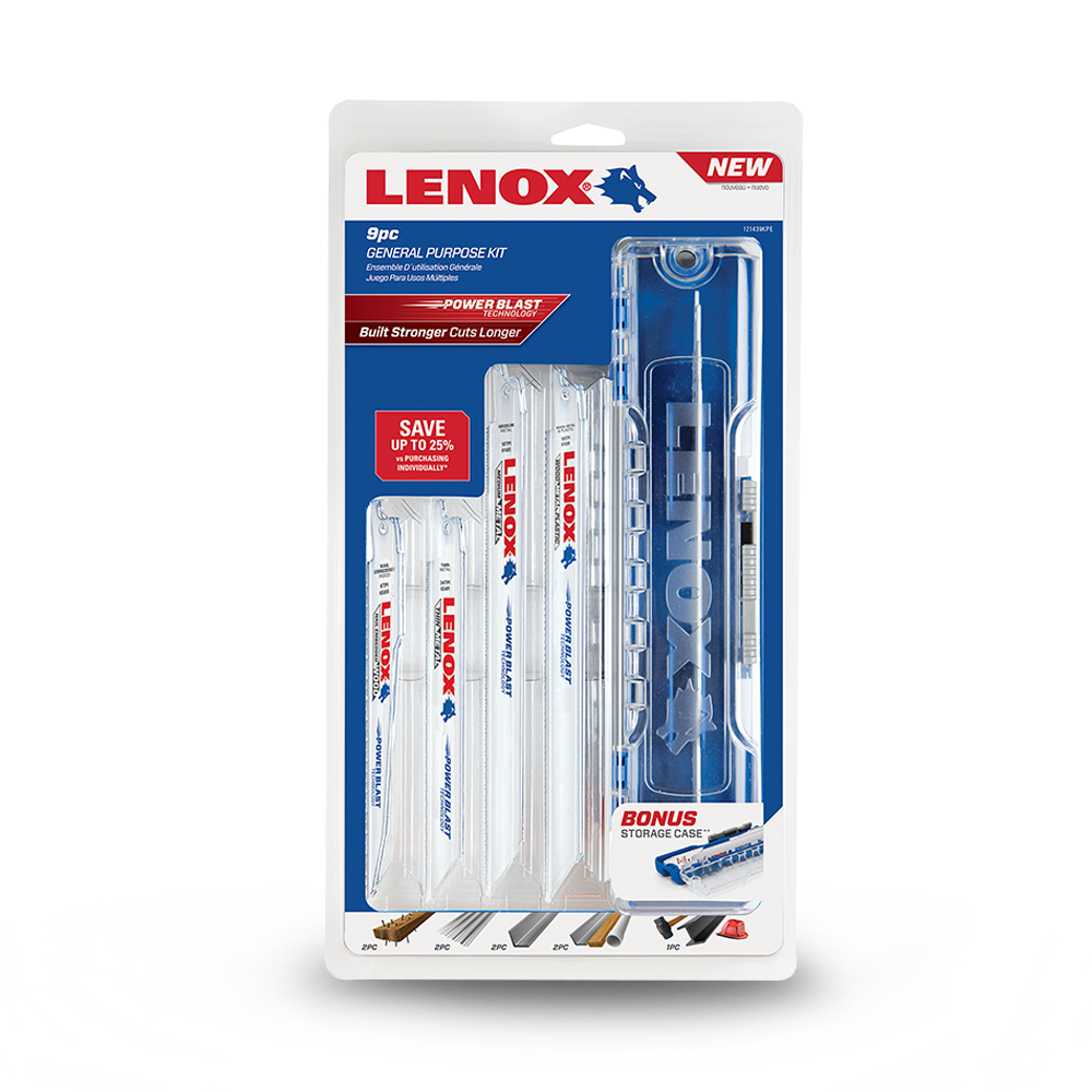Lenox 121439KPE 9pce General Purpose Reciprocating Saw Blade Kit – image 2