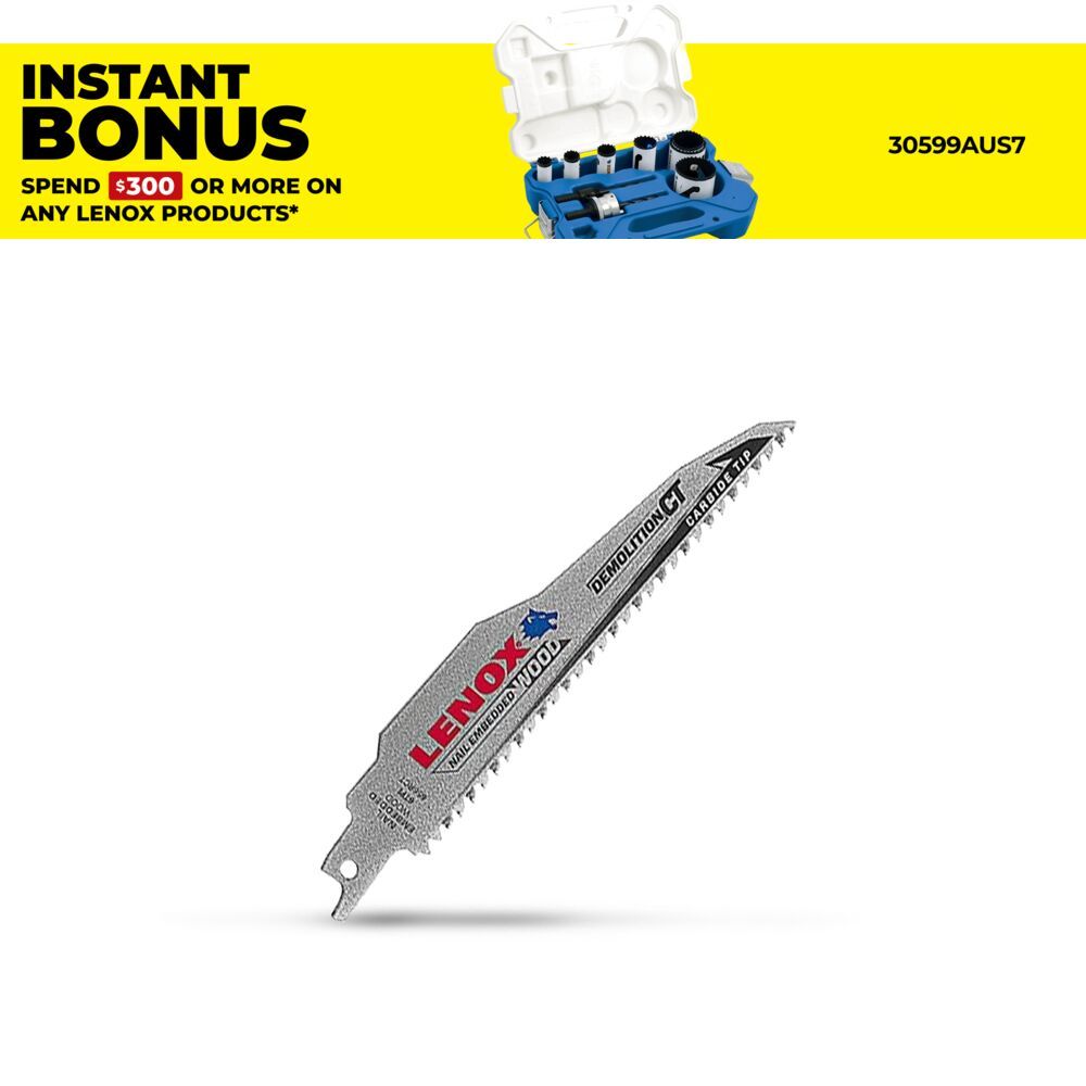 Lenox 1832146 350 x 55 x 7mm 12" 6TPI Demolition CT Reciprocating Saw Blade – image 1