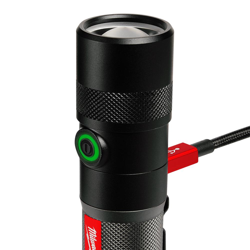 Milwaukee L4TMLED201 1100L Twist Focus Flashlight USB Rechargeable Kit