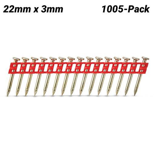 DeWalt DCN8903022 1005-Pack 22mm x 3.0mm Concrete Pins Suit DCN890 – image 2
