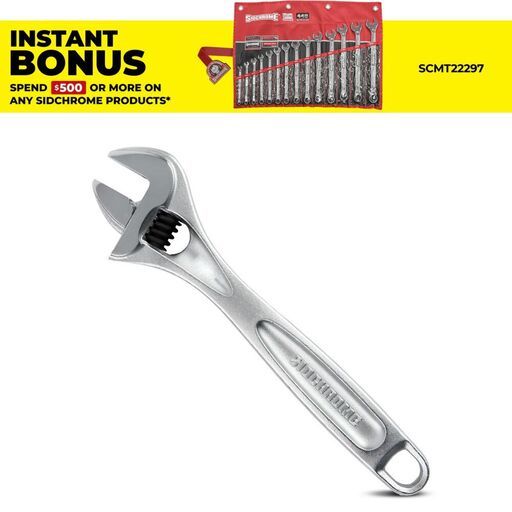 Sidchrome SCMT25154 300mm (12") Adjustable Wrench