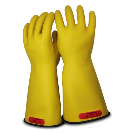 Salisbury E014BY-11 350mm (14") Size 11 1000VAC Class 0 Electrical Rubber Gloves Yellow/Black
