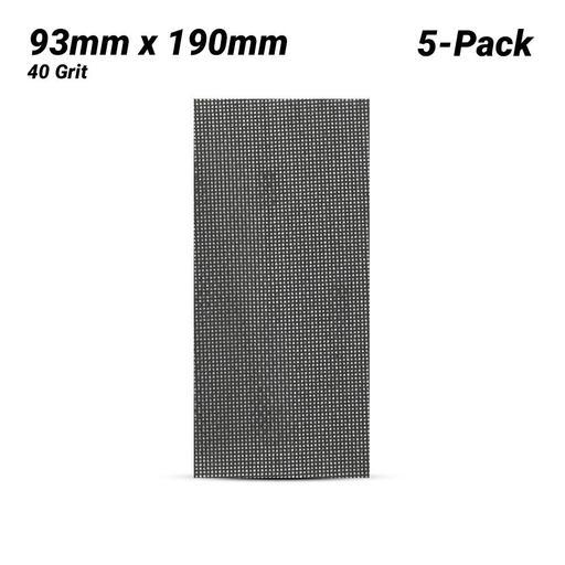DeWalt DTM8655-QZ 5-Pack 93mm x 190mm 40 Grit Extreme Abrasive Mesh 1/3" Sheet – image 2
