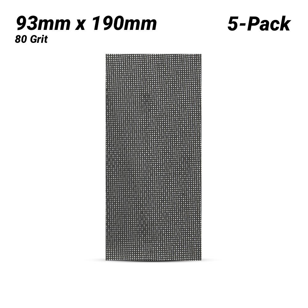 DeWalt DTM8621-QZ 5-Pack 93mm x 190mm 80 Grit Extreme Abrasive Mesh 1/3" Sheet – image 2