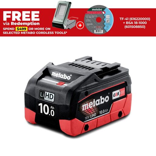 Metabo LiHD 18 V - 10.0 Ah (625549000) 18V 10.0Ah Li-ion Battery