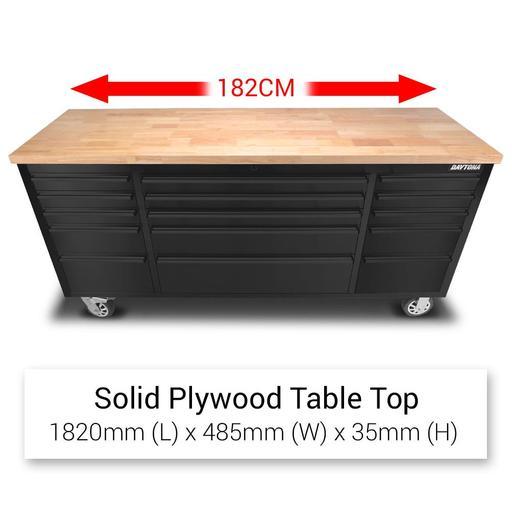 Daytona DBS72 Black Series 72" 15 Drawer Work Bench Tool Trolley – image 3
