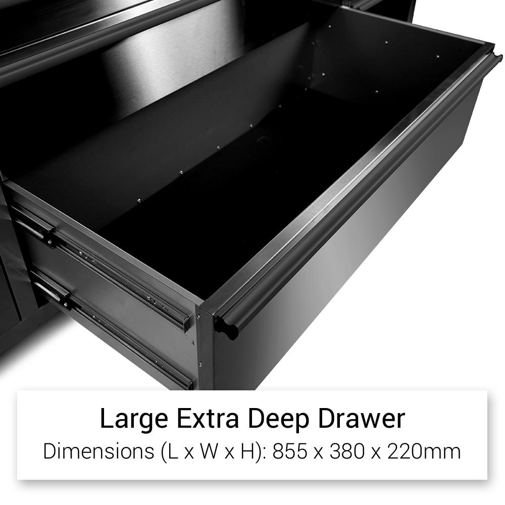 Daytona DB72B Black Series 72" Mobile Work Bench with 15 Drawers Tool Chest & 3 Door Cabinet – image 14