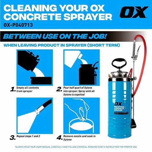 OX Tools OX-P040713 13.2L Stainless Steel Concrete Sprayer – image 2
