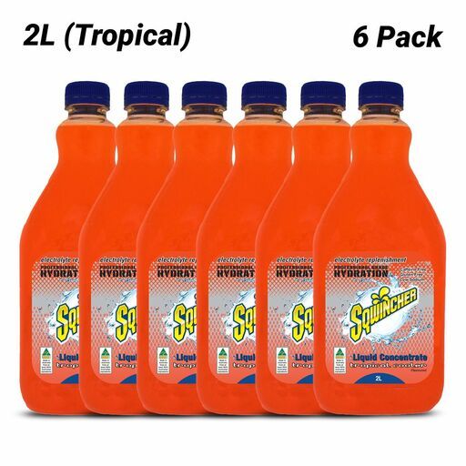 Sqwincher SQ0047X6 6-Pack 2L Tropical Cooler Concentrate