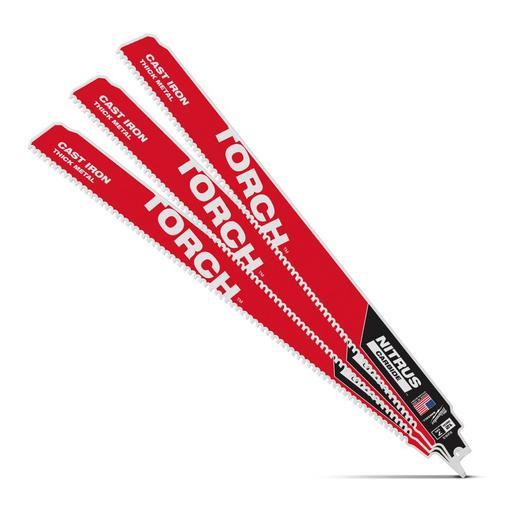 Milwaukee 48005363 3-Pack 300mm (11") 7TPI The Torch with Nitrus Carbide Reciprocating Saw Blades – image 4
