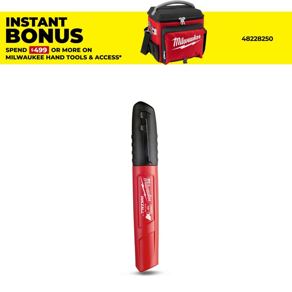 Milwaukee 48223130 INKZALL™ Black Chisel Tip Marker – image 1