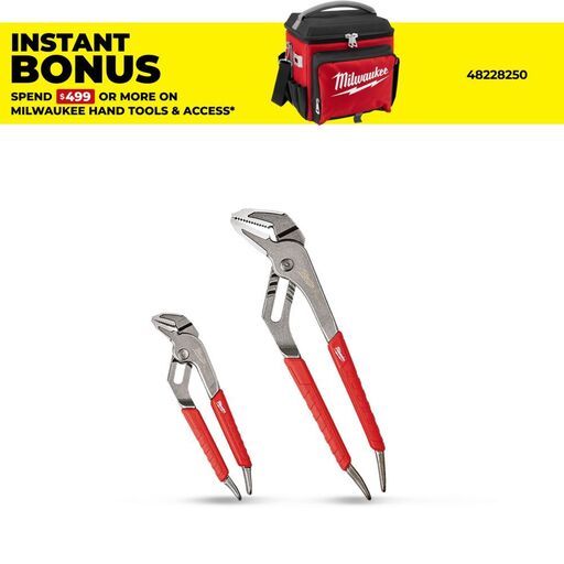 Milwaukee 48226330 150mm (6") & 250mm (10") Straight Jaw Plier Set