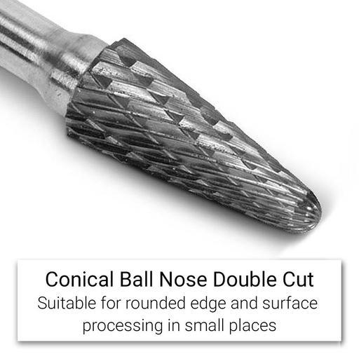 Xtorque XBL616 6mm x 16mm 1/4" Drive Tungsten Carbide Ball Nose Burr – image 2
