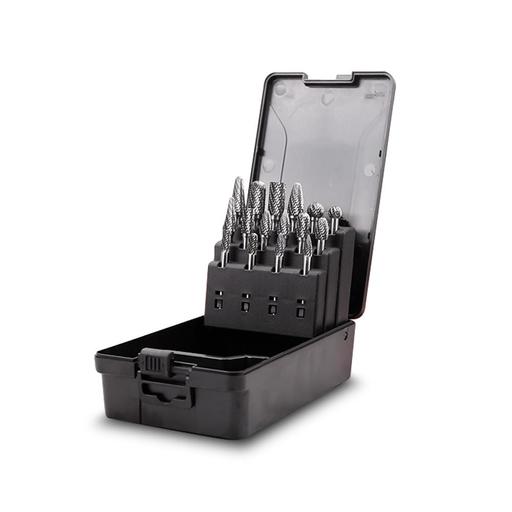 Xtorque XTB16 16pce 1/4" Drive Tungsten Carbide Rotary Burr Set