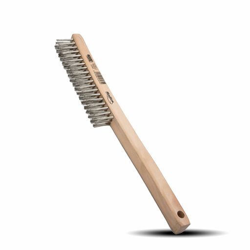 Lincoln Electric K3181-1 (LINS169311) 3 Row Wood Handle Stainless Steel Wire Brush