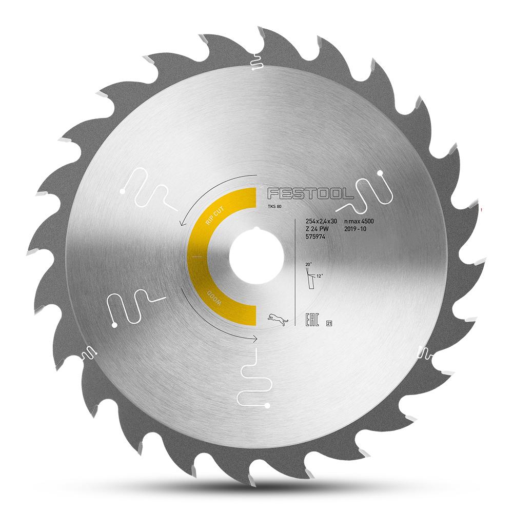Festool HW 254x2,4x30 PW24 (575974) 254mm x 2.4mm x 30mm 24 Tooth Panther Saw Blade Suits TKS 80 – image 1