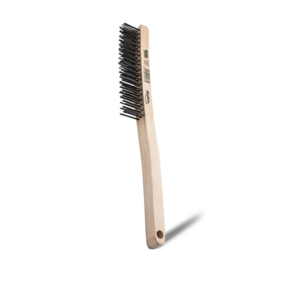 Lincoln Electric K3184-1 (LINS169329) 3 Row Wood Handle Brush Wire – image 1